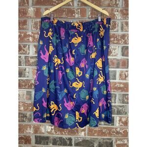 Modcloth Monkey Print Plus Size Skirt Size 1x 100% Cotton Novelty Twee Colorful